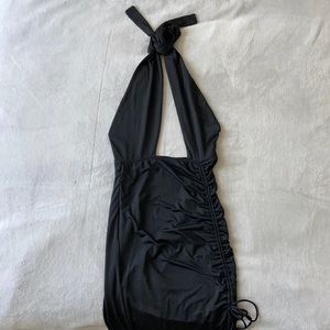 THATSOFETCH BACKLESS BLACK DRESS